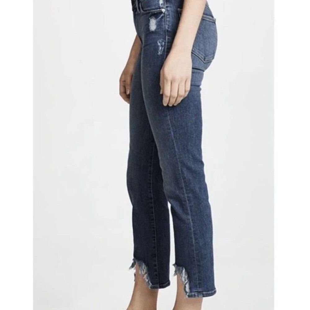 FRAME Le High Straight Leg Jeans Womens SZ 29 Distressed Raw Hem Cropped EUC